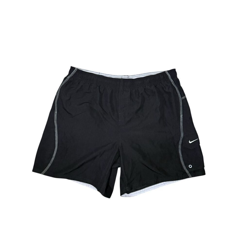 Vintage Nike Swim Trunks Men’s XXL Shorts Black Lined Y2K